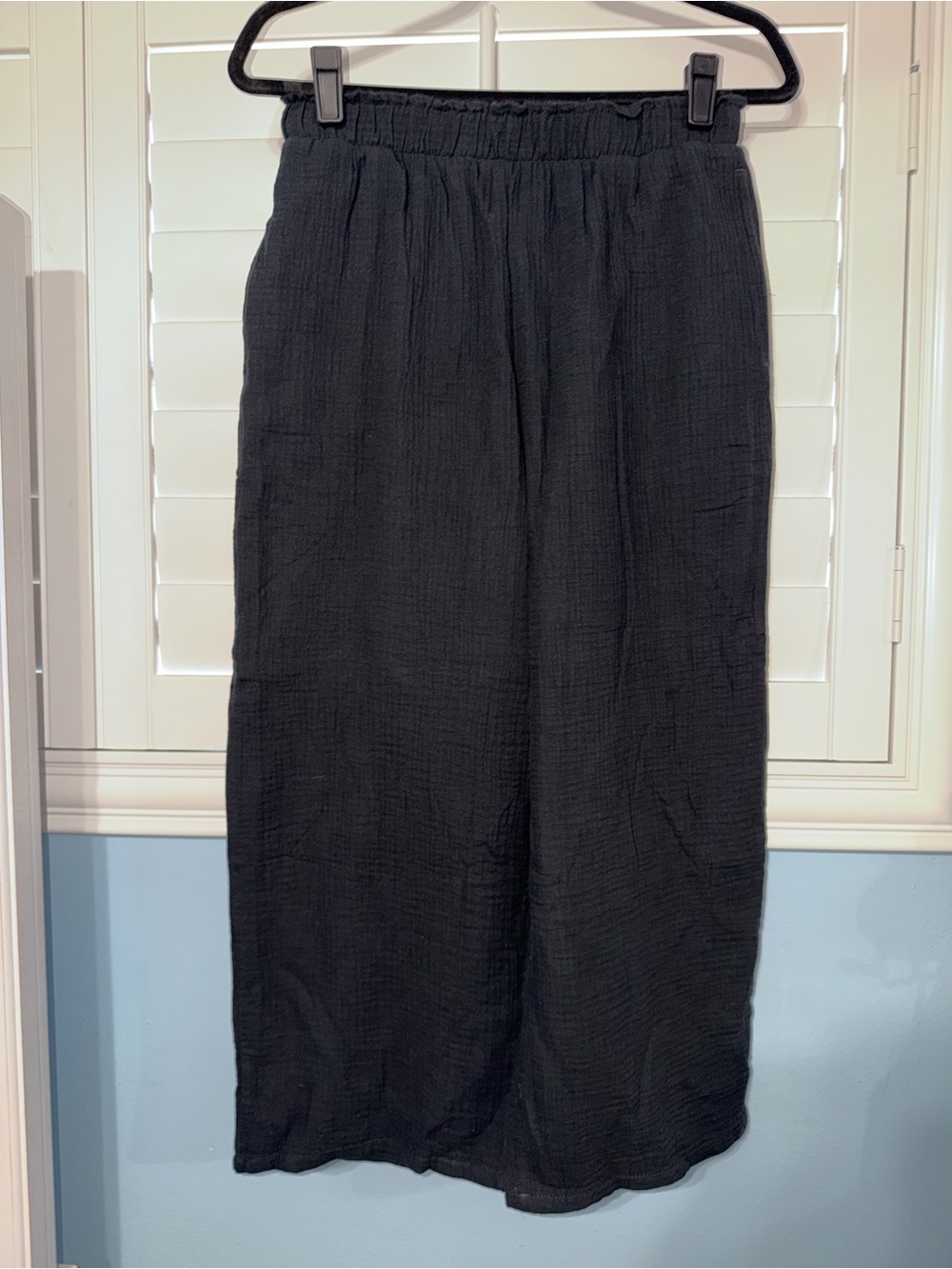 Women’s Black Elastic-Waist Casual Pants